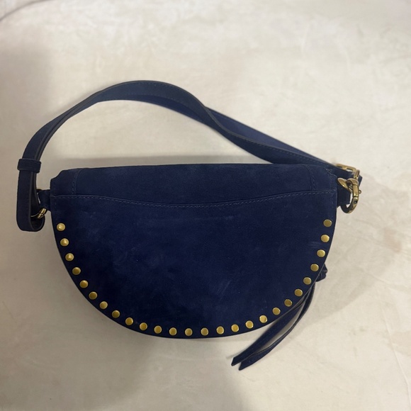 Isabel Marant Skano Dark Midnight blue suede crossbody belt bag - Picture 2 of 4